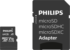 64GB Micro SDXC UHS-1 U1  V10 Class 10 Flash Memory Card with Adapter
