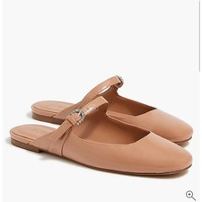 J.Crew Women's Nude Mary Jane Mules Slip-On Flats NIB Size 9