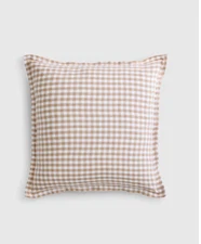 NWOT Quince Euro Sham 26” Linen CAFE Gingham