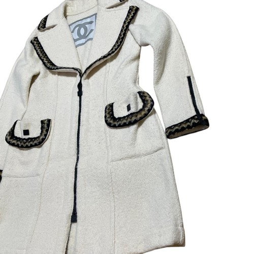 Chanel Wool Alpaca Zip Top Coco Mark - Picture 3 of 12