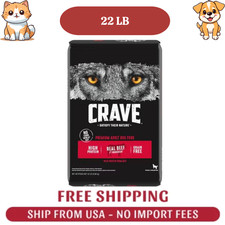 Crave High Protein Real Beef Grain Free Adult Dry Dog Food, 22 lb