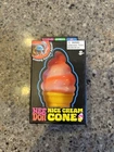 Nee Doh Needoh Nice Ice Cream Cone Squishy ORANGE- Brand New Ships FAST!