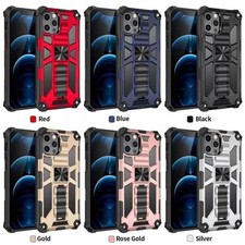 For Moto G Stylus 2026/2025 Case Shockproof w/ Stand Metal Plate Tempered Glass