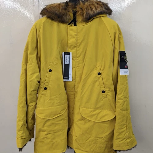 VESTE EN FAUSSE FOURRURE RÉVERSIBLE ACIER FORMULE STONE ISLAND SUPREME JAUNE L 2022