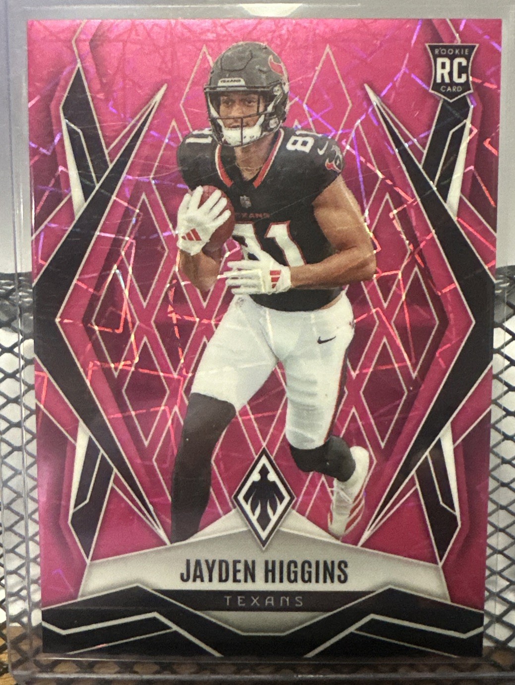 2025 Panini Phoenix - Rookies Jayden Higgins #180 Pink Lazer /149 (RC)
