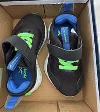 Reebok Zig Dinamica G/ Black/Lt Green med Blue Size 6M
