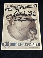 International Match Germany Soviet Union Special Number Fritz Walter Igor Netto Newspaper