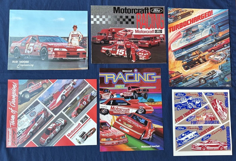 Ford Motorcraft Racing Brochures Posters Sticker Lot NASCAR NHRA SVO 1992