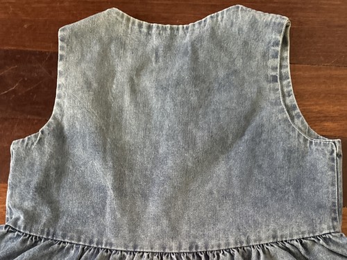 Lola & The Boys Unicorn Denim Jumper Dress Size 10 - Picture 8 of 12