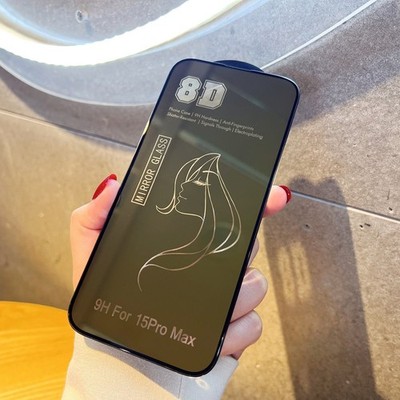Mirror Tempered Glass Film Cover Screen Protector For iPhone 15 15Pro Max 15Plus