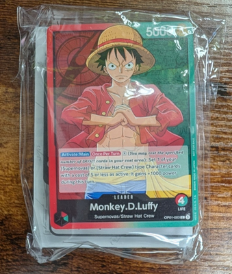 Monkey D Luffy OP01-003 Pre-Errata Leader Sealed Promo One Piece