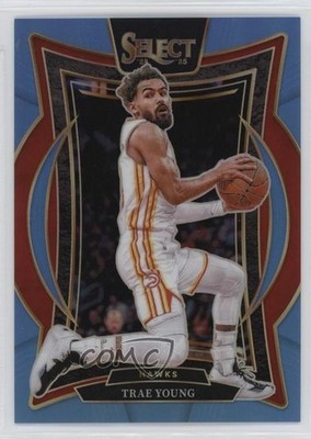 2024-25 Panini Select Concourse Light Blue Prizm 44/299 Trae Young #63 0q3