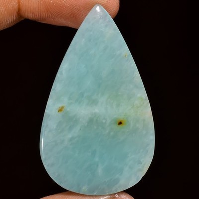 100% Natural Amazonite Pear Shape Cabochon Loose Gemstone 43 Ct 45X27X5mm A15975