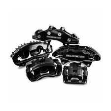 Power Stop S5044BLK Front Pair of High-Temp Black Powder Coated Calipers For ...