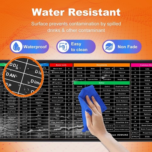 Keyboard Shortcut Mouse Pad, Office/Excel/Word/PPT 31.5" x 11.8", Windows - 第 4/7 張圖片