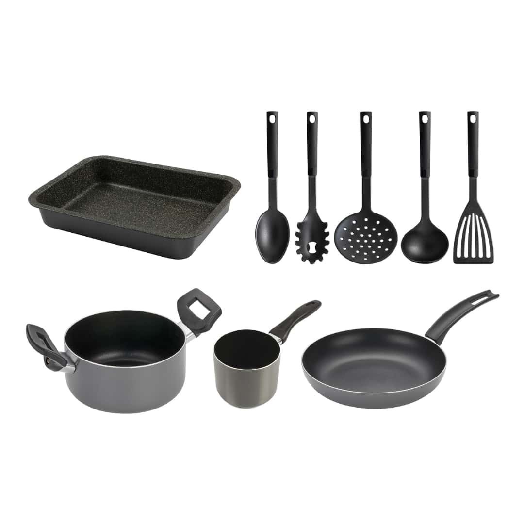 Classic Cookware Battery With Utensils 9Pc ABERT - Ladles Pans Baking Tray