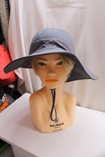 Gray 100 Nylon Wide Brim Foldable Adjust. Sport Beach/Travel Bucket Hat Strap