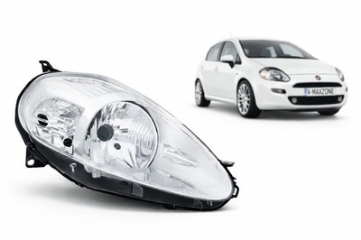 Right Headlight for Fiat GRande Punto 2008 2009 2010 2011- VP845P Chrome LHD
