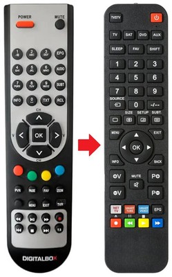 Fernbedienung geeignet für DIGITALBOX IMPERIALHD3BASIC