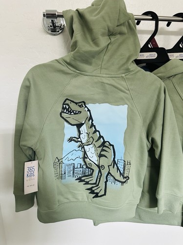 NWT 365 Garanimals boy’s hoodies, green dino blue shark themed sweaters size 4–8 - Picture 2 of 20