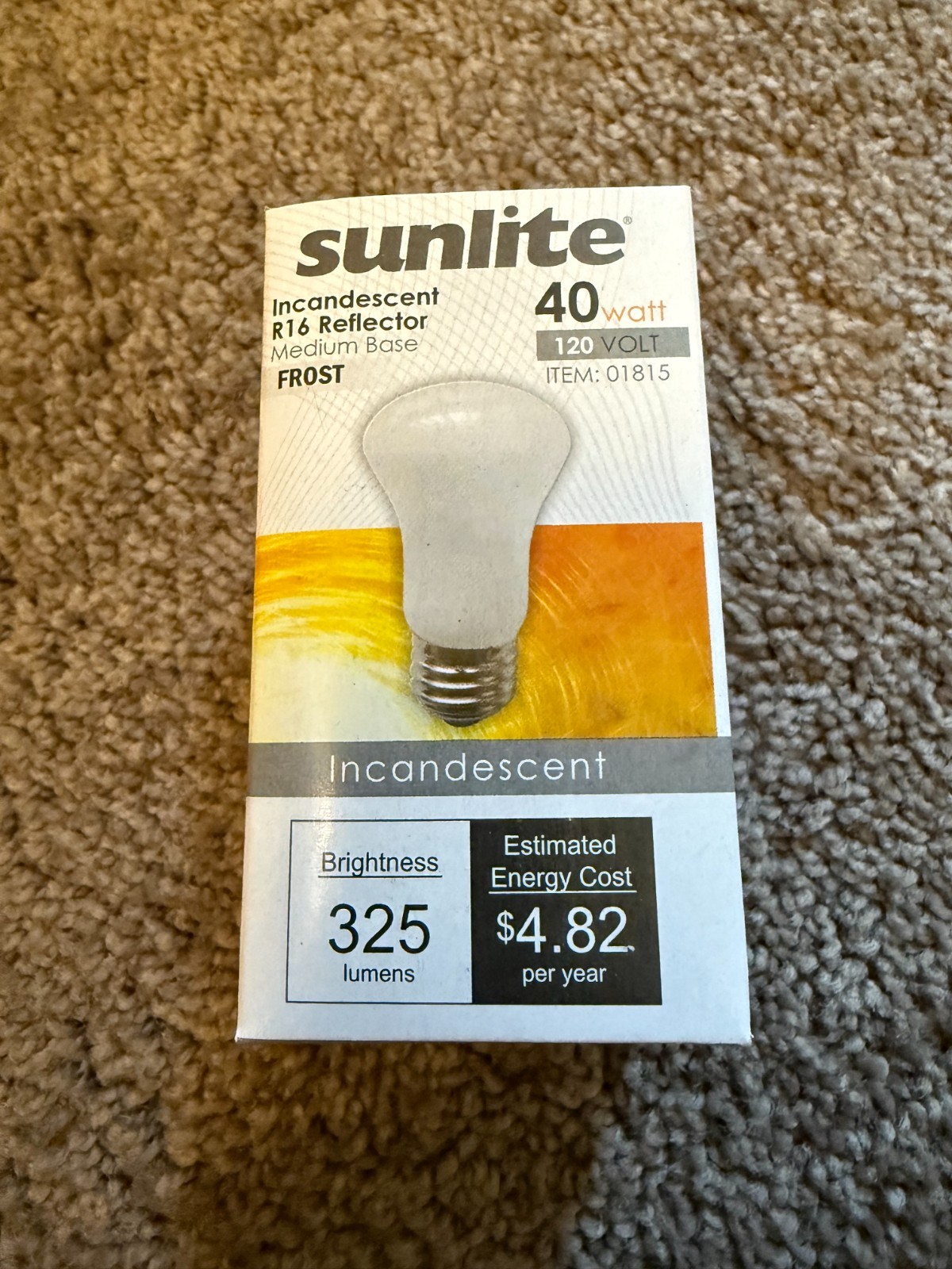 Sunlite Incandescent Lightbulb - 40 Watt - Medium Base - R16