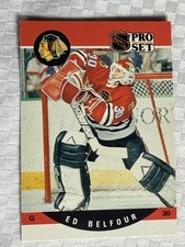 Vintage 1990-91 Pro Set Ed Belfour Goalie #598 NHL Hockey Rookie Sport Card