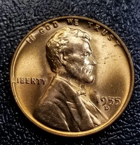 1955 D Denver Lincoln Wheat Cent Brilliant Uncirculated (BU)#1
