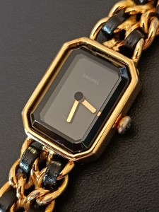 Authentic CHANEL Première 1987 Vintage Watch Swiss Made Gold Plated XN50713 Working
