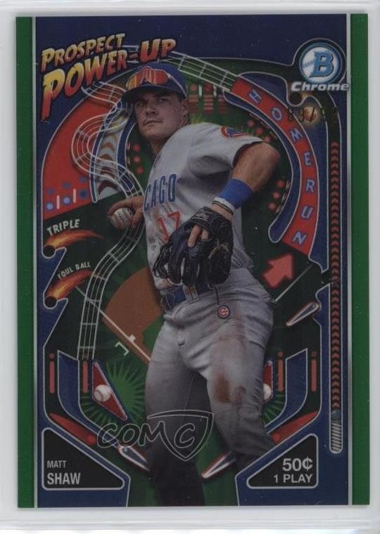 2024 Bowman Prospect Power-Up Green Refractor 89/99 Matt Shaw #PP-16 1k9t