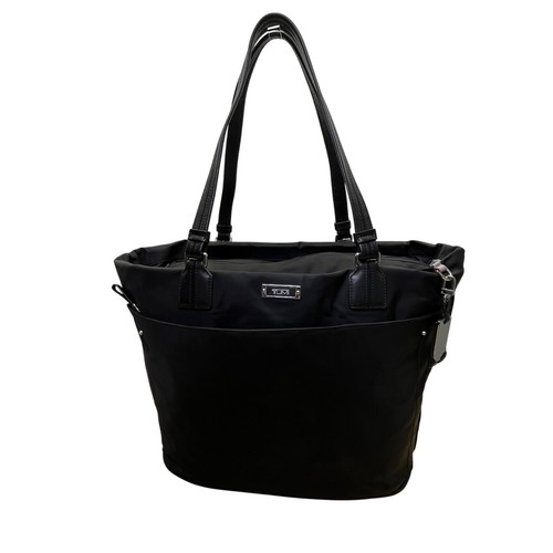 Borsa a tracolla da viaggio Tumi donna nera in nylon con tasche e cerniera taglia L - Foto 2 di 10