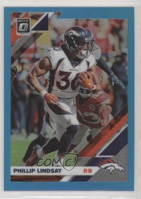 2019 Panini Donruss Optic Aqua Prizm 41/299 Phillip Lindsay #32 00e1