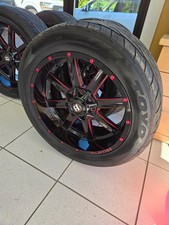 22 Toyo Proxes St Tires On Ballistic Off-road Rims Gloss Black W Red Trim