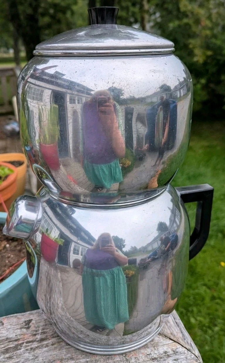 West Bend Kwik Drip 18 CUP Pour Over Coffee Maker Aluminum Camping Coffee Pot 2