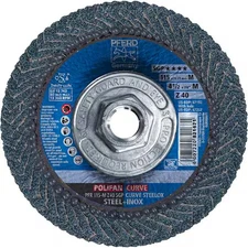 Pferd 67212 4-1/2" X 5/8-11 Thd. Polifan Flap Disc - Z Sgp Curve Steelox,