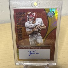 2025 Bowman U Best -FERNANDO MENDOZA - Greatness Awaits - GOLD - /50 -Auto GA-FM