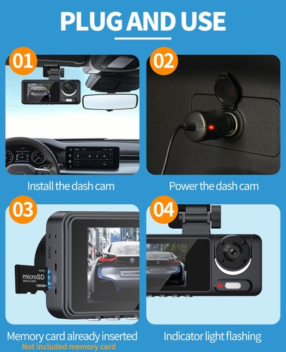 Dash Cam for Car, Front Dual Channel Dash Cam WiFi, Dash Camera for Cars 2.0"... - Picture 7 of 7