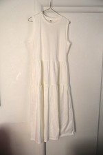 Uniqlo Womens White Cotton Dress Large NWT
