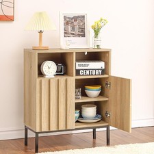 Sideboard Buffet Cabinet Storage Hallway Accent Table with Door Adjustable Shelf