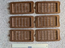 JOB LOT 6 SILICONE WAX MELT MOULDS - ONE 6x4 SNAP BAR PER MOULD