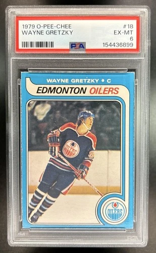 1979-80 O-Pee-Chee Wayne Gretzky Rookie RC #18 Oilers PSA 6