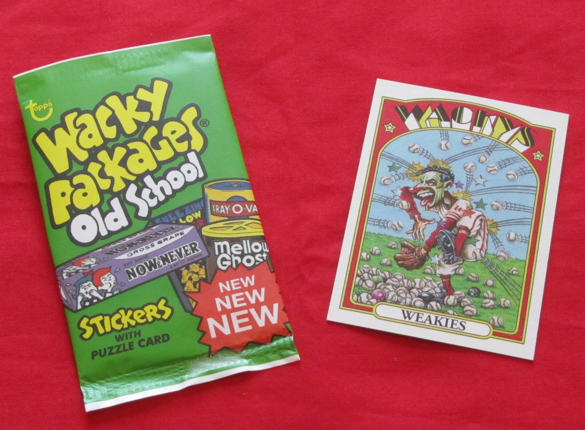 WACKY PACKAGES OLD SCHOOL 4 @@ RARE RED VERSION @@ BASEBALL CARD