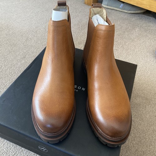 Botas H by Hudson Wisty Chelsea Bronceadas 7 40 Nuevas en Caja - Imagen 2 de 8