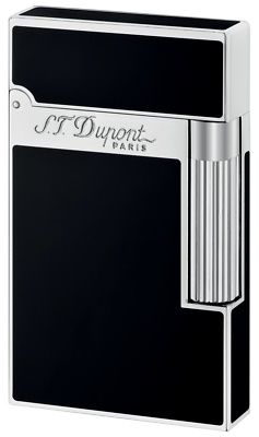 ST DUPONT LIGNE LINGE LINE 2 BLACK LACQUER PALLADIUM LIGHTER