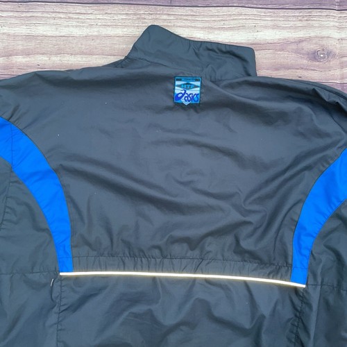 Vintage Asics Black/Blue HTF 3M Windbreaker Zip Up Jacket L 90s Tech Activewear - Picture 6 of 8