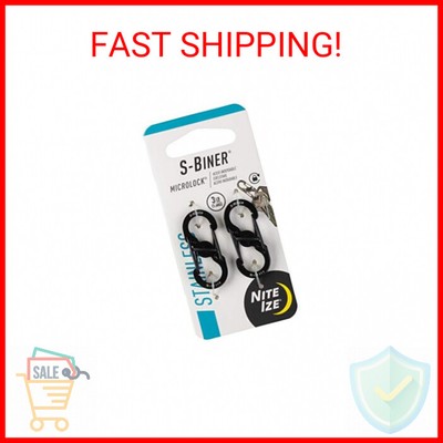 Nite Ize S-Biner MicroLock Stainless Steel - S-Biner with Locking Dual Sided Gat