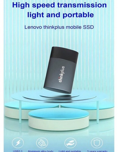 Lenovo thinkplus US202 Portable SSD 1TB Solid State Drive USB3.1 Type C External - Picture 6 of 7