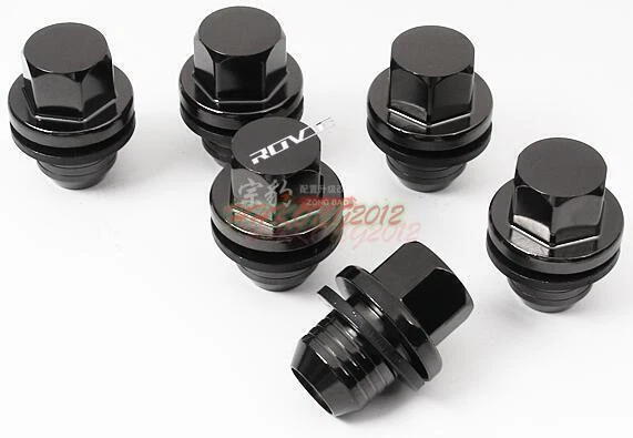LAND ROVER DEFENDER 90/110/130 Gloss Black Capped Alloy Wheel Nuts Set of 20 — 第 3/4 张图片