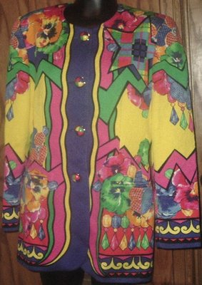 Vintage ESCADA by MARGARETHA LEY colorful Floral Jacket Euro size 36