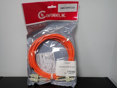 NEW SR Components FOPCCC5 5M Fiber Cable SC/SC Multi-DUP 62.5
