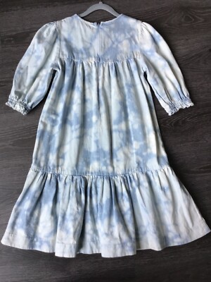 Teela Designer Girls Blue Denim Tie Dye Tiered 3/4 Sleeve Dress Size 10 | eBay Teela Designer Girls Blue Denim Tie Dye Tiered 3/4 Sleeve Dress Size 10 | eBay